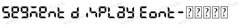 Segment display font字体转换